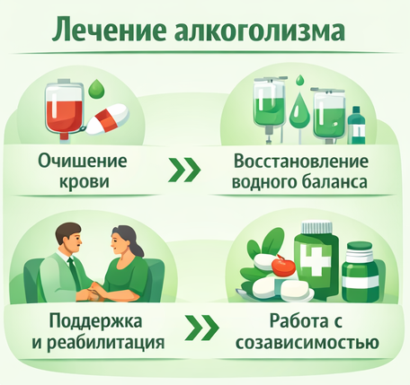 лечение алкоголизма в Берёзовском Свердловская обл. этапы